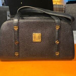 MCM Black and Gold Shoulder Bag